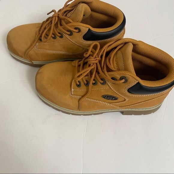 NY Lug Co Beige Winter Lace Up Boots Sz 6(Boys) - Picture 2 of 9